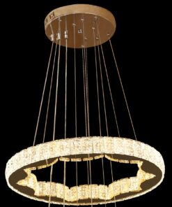 Đèn thả LED 3 vòng tròn pha lê