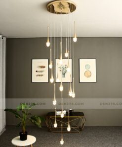 Đèn chùm thả thông tầng cầu thang, đèn thả trang trí thông tầng