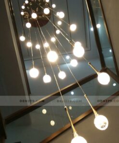 Đèn chùm thả thông tầng cầu thang, đèn thả trang trí thông tầng