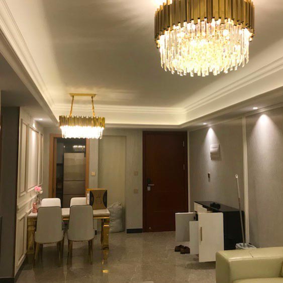 đèn chùm trang trí pha lê hiện đại