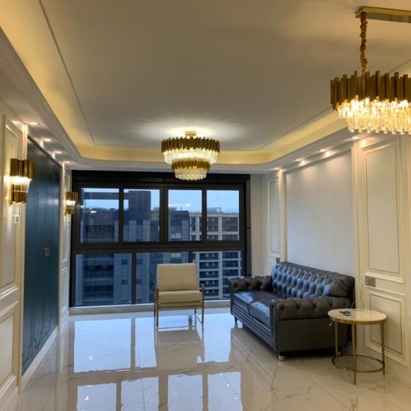 đèn chùm trang trí pha lê hiện đại