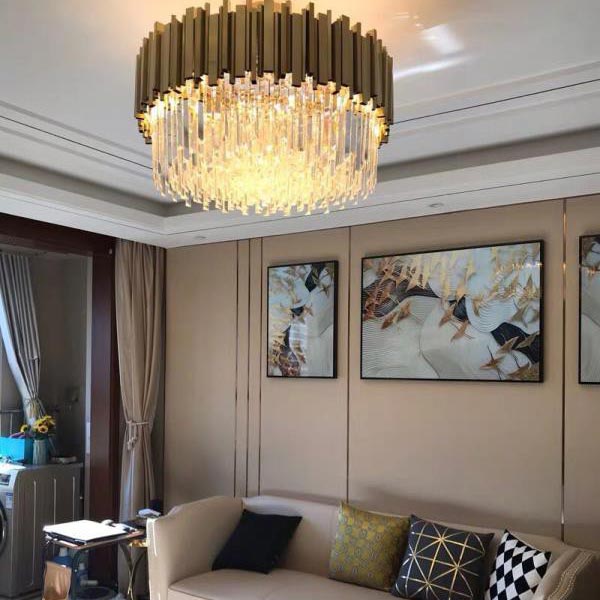 đèn chùm trang trí pha lê hiện đại