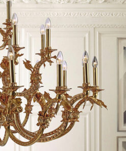 Đèn chùm đồng bóng nến cao cấp 28 tay