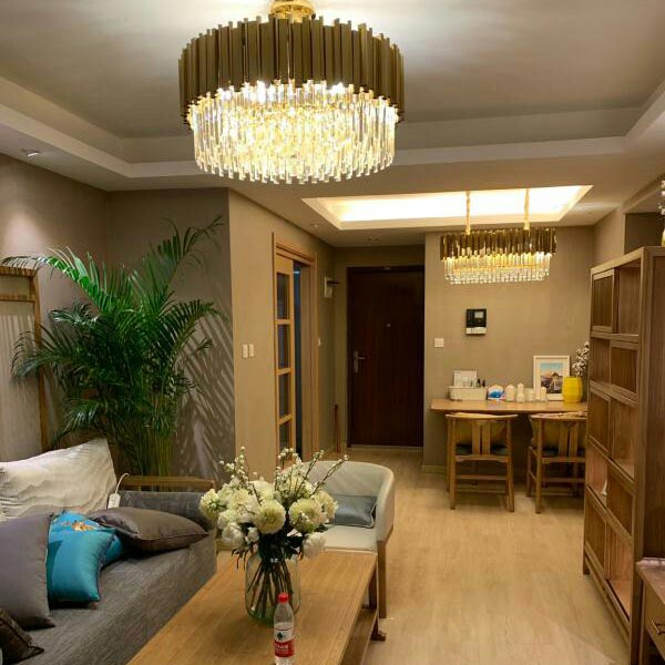 đèn chùm trang trí pha lê hiện đại