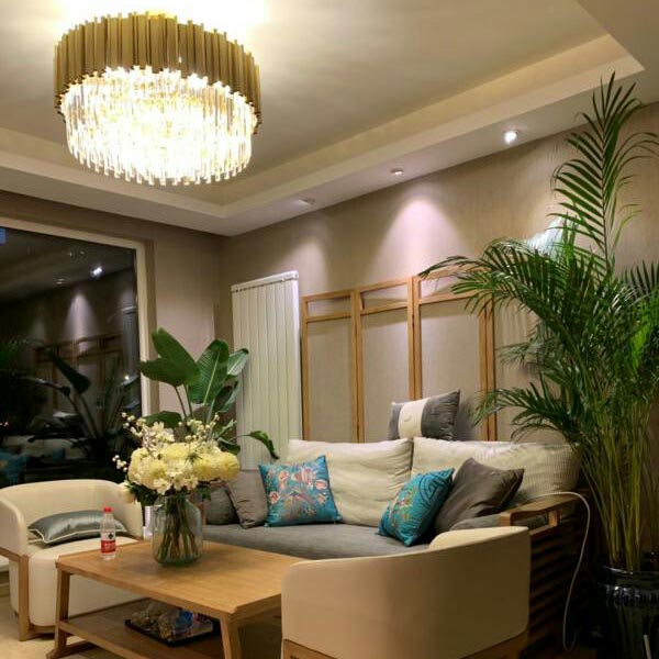 đèn chùm trang trí pha lê hiện đại