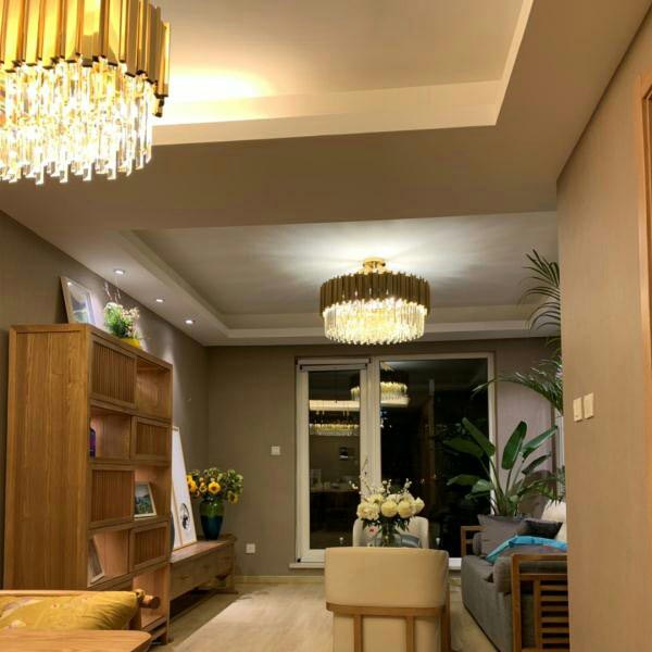 đèn chùm trang trí pha lê hiện đại