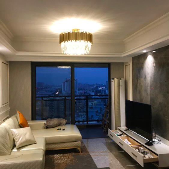 đèn chùm trang trí pha lê hiện đại