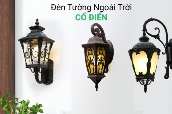 đèn tường ngoài trời cổ điển