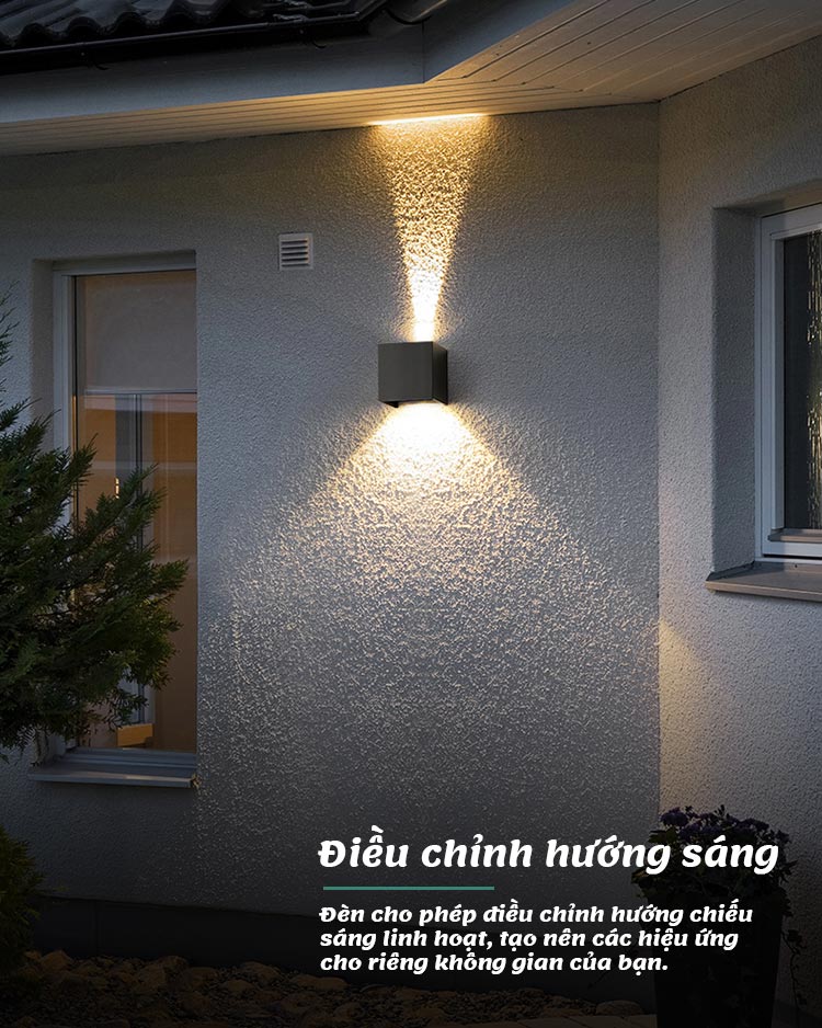 10+ Mẫu đèn hắt tường 2 đầu hiện đại trang trí ngoài trời