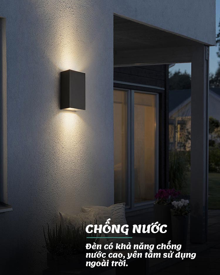 10+ Mẫu đèn hắt tường 2 đầu hiện đại trang trí ngoài trời