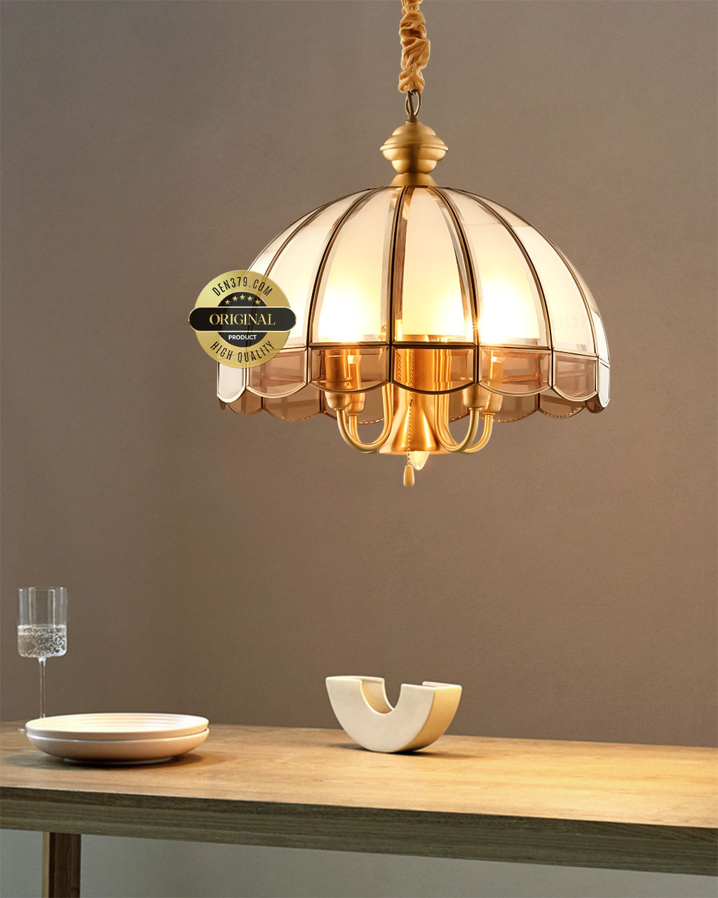 Đèn thả đồng trang trí cao cấp TD04