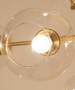 Đèn chùm Thủy tinh thân vàng Linsey Bubble