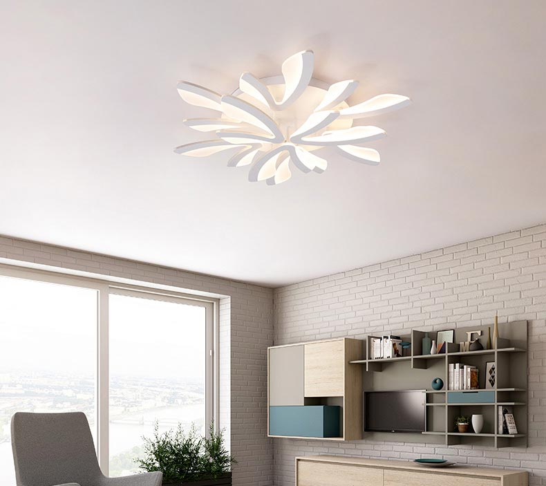 Đèn mâm LED ốp trần Chữ V 9 cánh