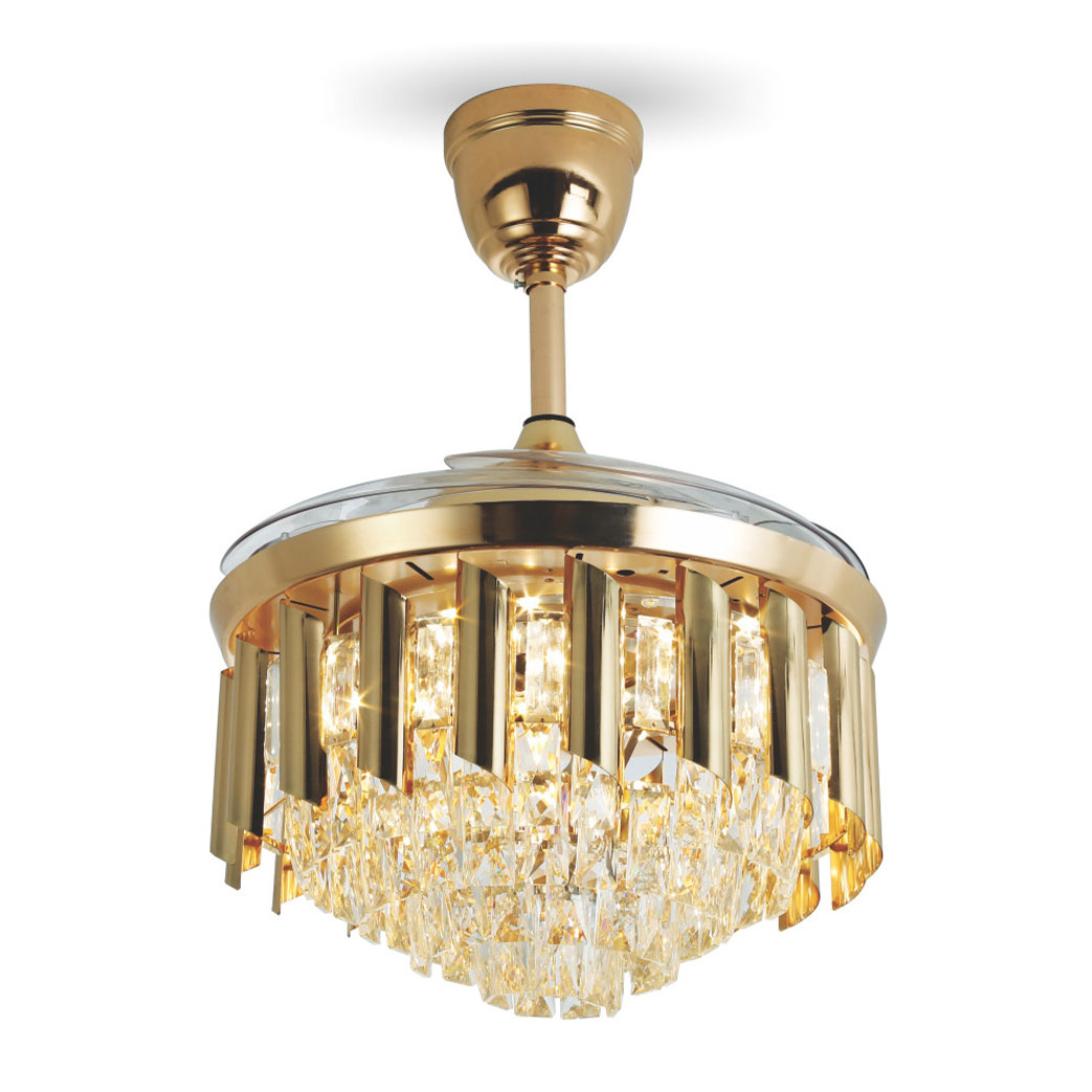 Đèn quạt pha lê cánh xếp SINWA AS192
