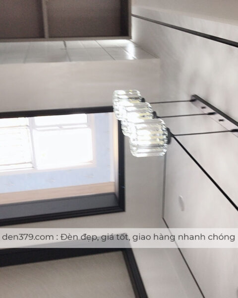 Bộ đèn thả bàn ăn thủy tinh 3 bóng hiện đại