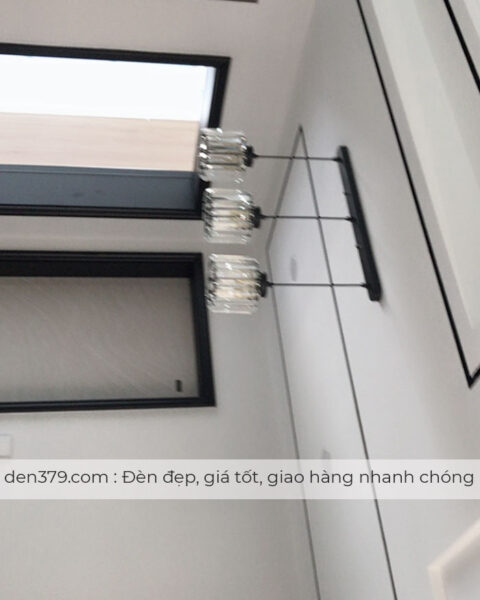 Bộ đèn thả bàn ăn thủy tinh 3 bóng hiện đại