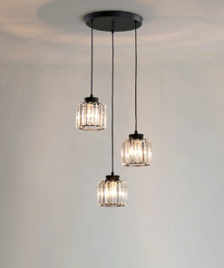 Bộ đèn thả bàn ăn thủy tinh 3 bóng hiện đại