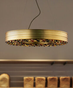 Đèn thả đồng pha lê trang trí bàn ăn cao cấp