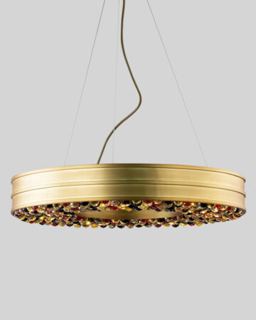 Đèn thả đồng pha lê trang trí bàn ăn cao cấp