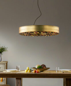 Đèn thả đồng pha lê trang trí bàn ăn cao cấp