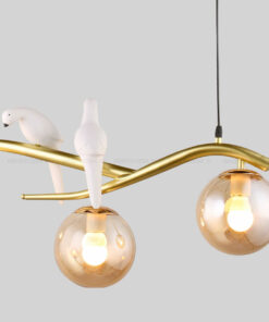 đèn thả trang trí, đèn thả trang trí bàn ăn, đèn chùm trang trí bàn ăn,đèn thả 4 bóng,đèn thả con chim,đèn thả
