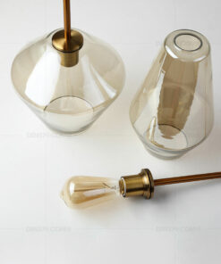 đèn thả,đèn thả trang trí,đèn thả thủy tinh,đèn thả màu trà