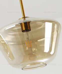 đèn thả,đèn thả trang trí,đèn thả thủy tinh,đèn thả màu trà