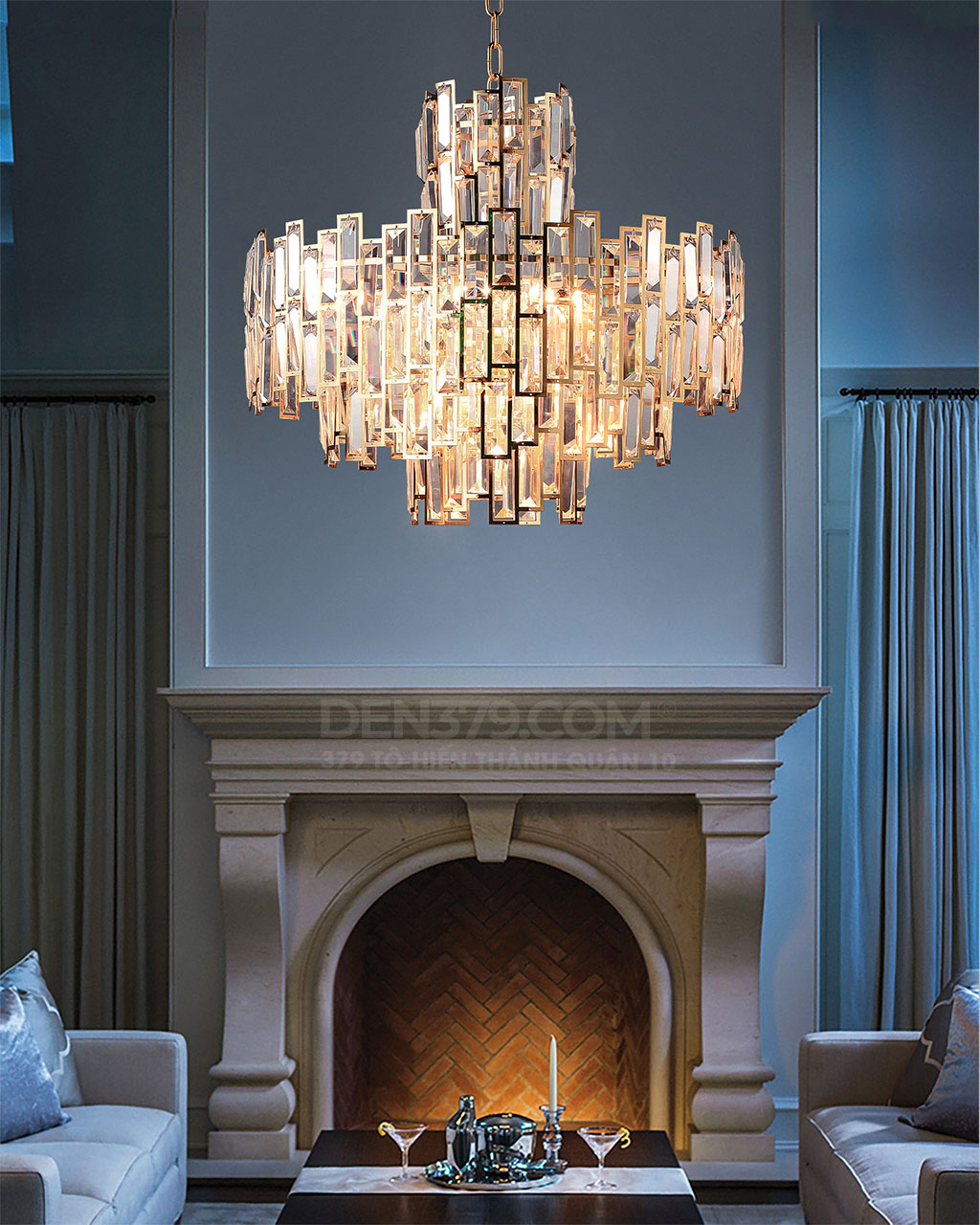 Đèn chùm pha lê trang trí D2279