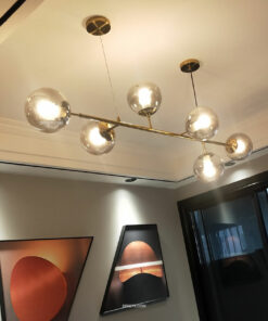 Đèn thả trang trí 6 bóng thủy tinh hiện đại D3143