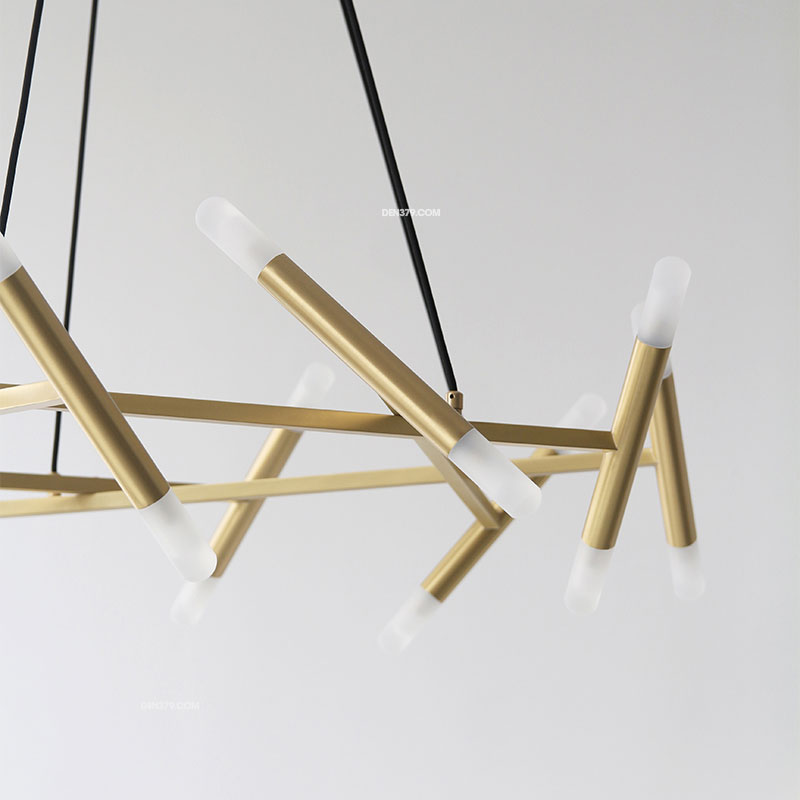 Đèn chùm trang trí ống trúc 10 nhánh D3152