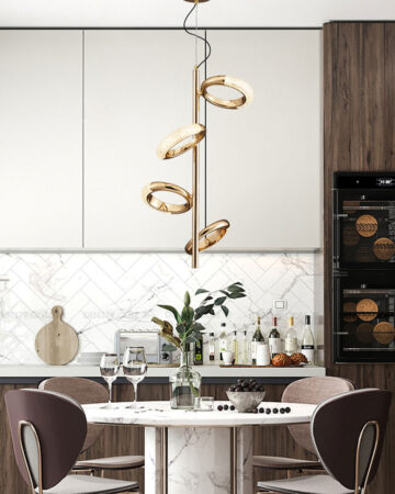 Đèn thả thủy tinh trang trí cao cấp DA2006/4