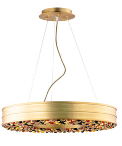 Đèn thả đồng & pha lê cao cấp 17704: bàn ăn, phòng khách