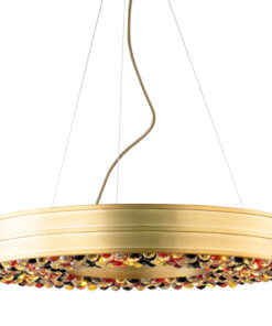 Đèn thả đồng & pha lê cao cấp 17704: bàn ăn, phòng khách