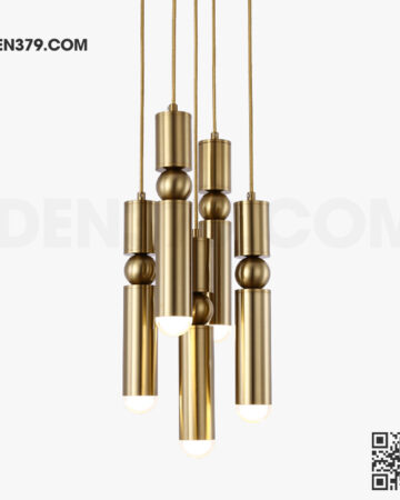 Đèn thả ống kim loại vi vàng cao cấp DC125