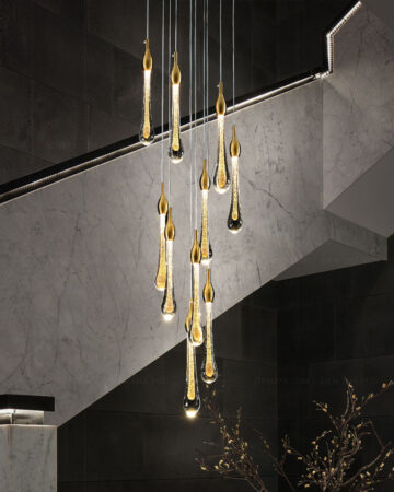 Đèn thả trang trí pha lê thông tầng cao cấp DH2001T