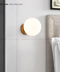 Đèn tường quả cầu thủy tinh trắng sứ QK6947