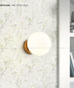 Đèn tường quả cầu thủy tinh trắng sứ QK6947