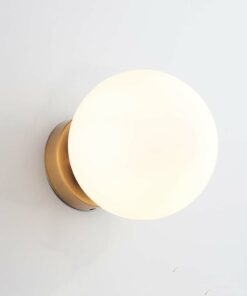 Đèn tường quả cầu thủy tinh trắng sứ QK6947