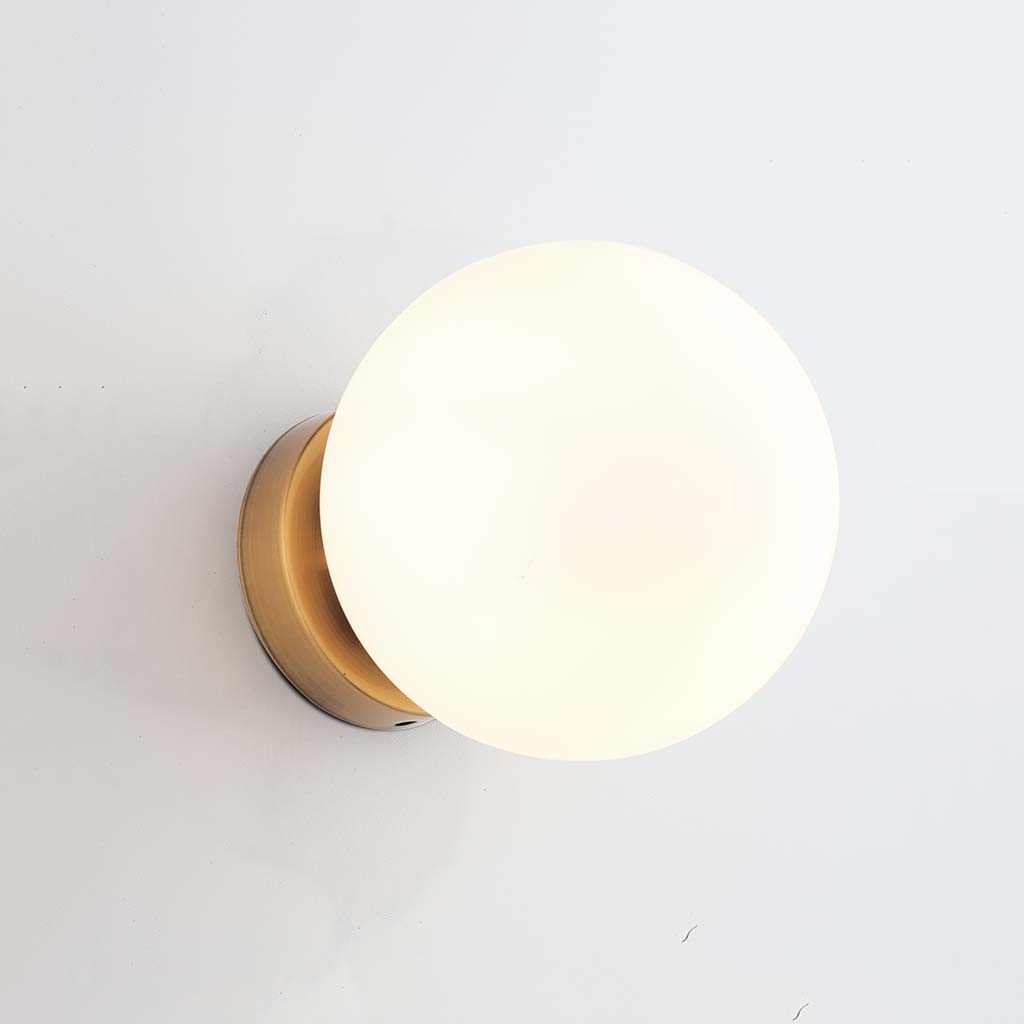 Đèn tường quả cầu thủy tinh trắng sứ QK6947