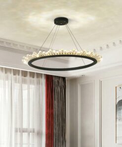 Đèn thả trang trí vòng tròn 1m2 pha lê VR0940: LED 3 chế độ, Pha lê K9