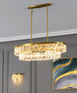Đèn chùm đồng pha lê hiện đại cao cấp DN6046