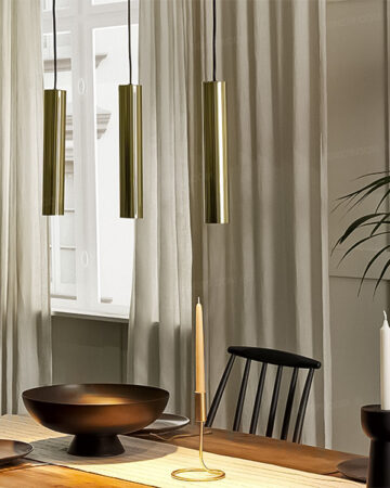 Đèn thả LED ống rọi thân vàng cao cấp THCN12420