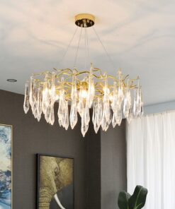 Đèn chùm giọt nước hiện đại trang trí phòng khách