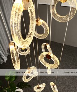 Đèn chùm thả thông tầng cầu thang, đèn thả trang trí thông tầng