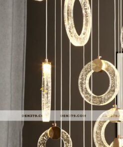 Đèn chùm thả thông tầng cầu thang, đèn thả trang trí thông tầng