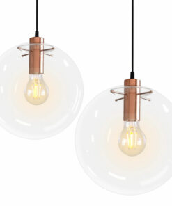 Đèn thả trang trí thủy tinh trong suốt