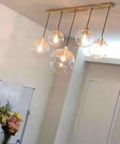 Đèn thả trang trí thủy tinh trong suốt