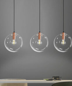 Đèn thả trang trí thủy tinh trong suốt