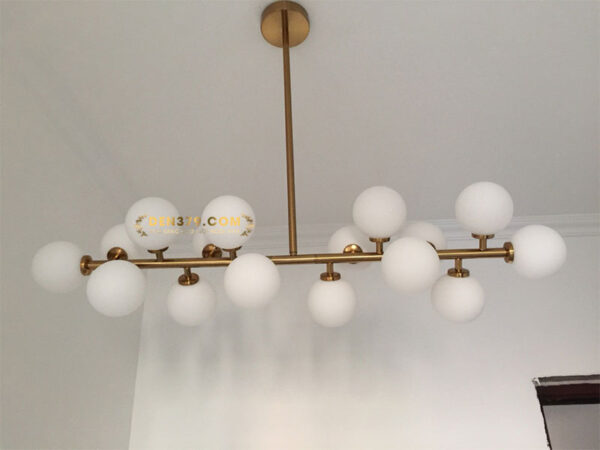 Đèn thả trang trí thủy tinh 16 bóng hiện đại