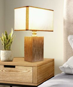 Đèn ngủ để bàn gỗ - Đèn bàn gỗ trang trí phòng khách